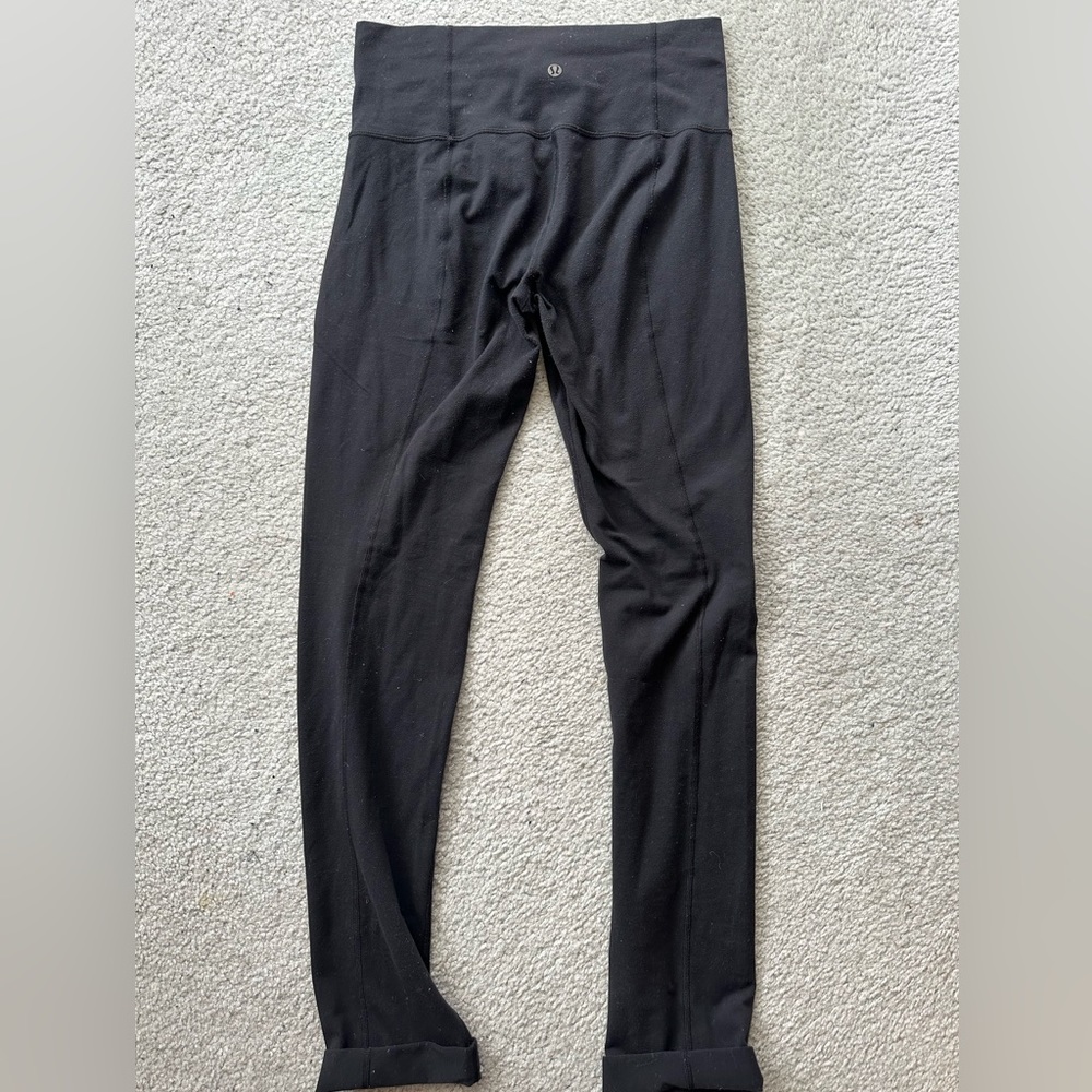 BLACK LULULEMON LEGGINGS WUNDER UNDER HIGH RISE FULL LENGTH